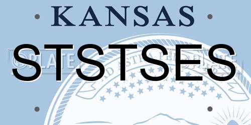 STSTSES Kansas License Plate
