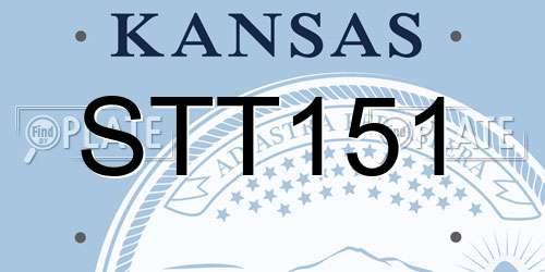 STT151 Kansas License Plate