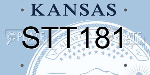 STT181 Kansas License Plate