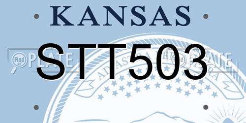STT503 Kansas License Plate
