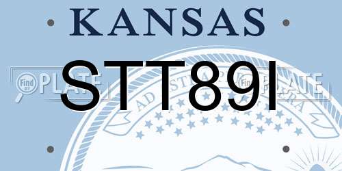 STT89I Kansas License Plate