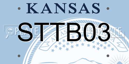 STTB03 Kansas License Plate