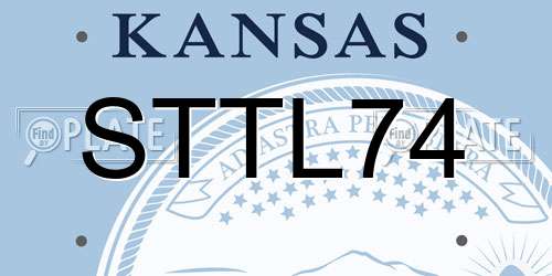 STTL74 Kansas License Plate