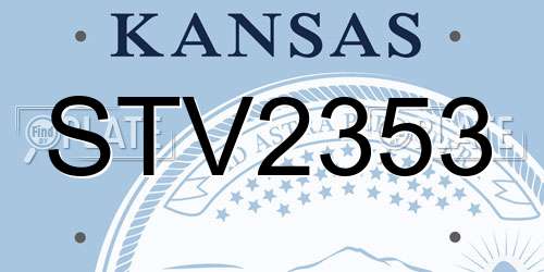 STV2353 Kansas License Plate