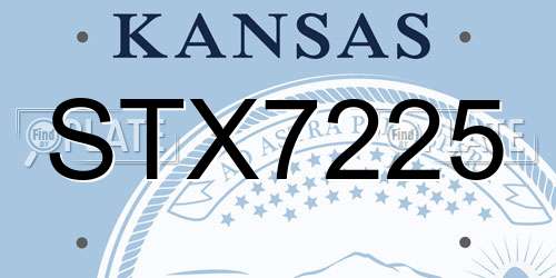 STX7225 Kansas License Plate