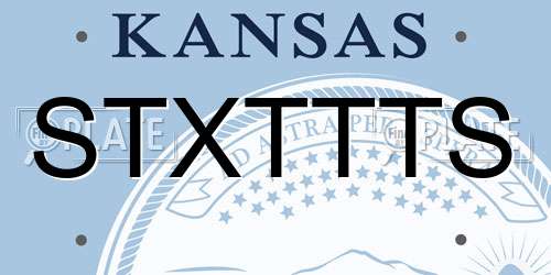 STXTTTS Kansas License Plate