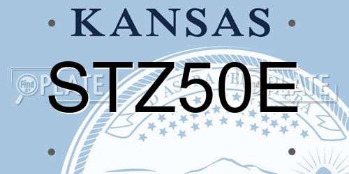 STZ50E Kansas License Plate