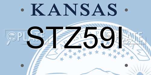 STZ59I Kansas License Plate
