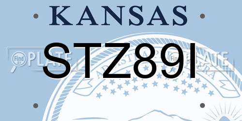 STZ89I Kansas License Plate