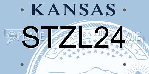STZL24 Kansas License Plate