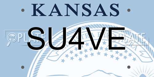SU4VE Kansas License Plate