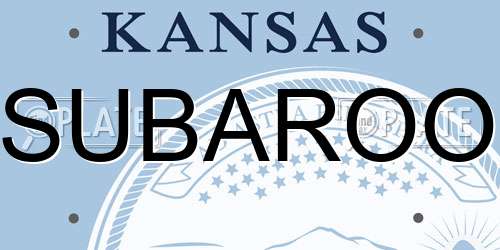 SUBAROO Kansas License Plate