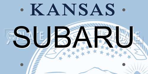 SUBARU Kansas License Plate