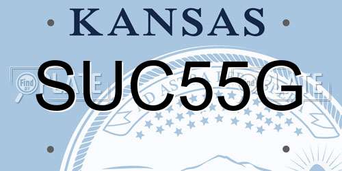 SUC55G Kansas License Plate