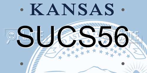 SUCS56 Kansas License Plate