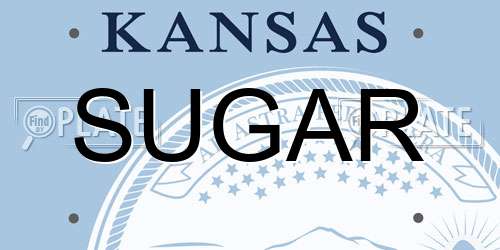 SUGAR Kansas License Plate