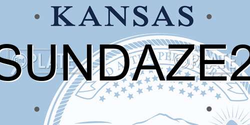 SUNDAZE2 Kansas License Plate