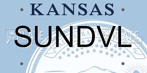 SUNDVL Kansas License Plate