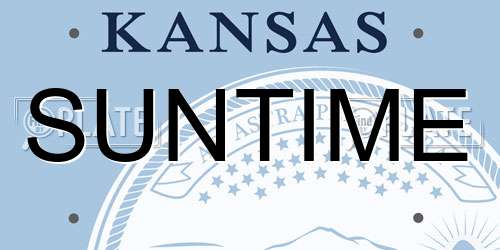SUNTIME Kansas License Plate