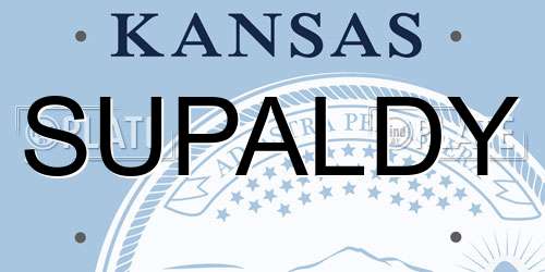 SUPALDY Kansas License Plate