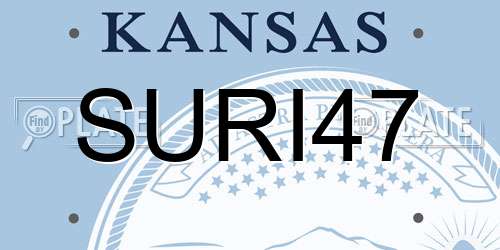 SURI47 Kansas License Plate