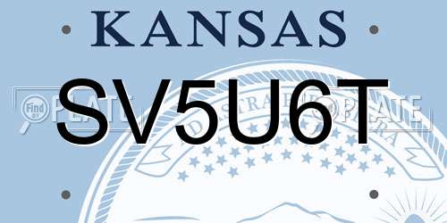 SV5U6T Kansas License Plate