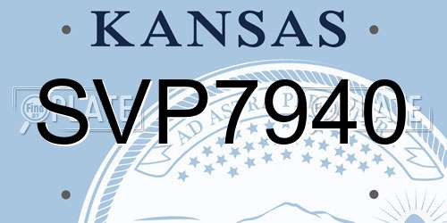 SVP7940 Kansas License Plate
