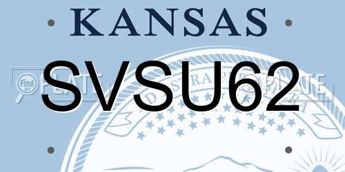SVSU62 Kansas License Plate