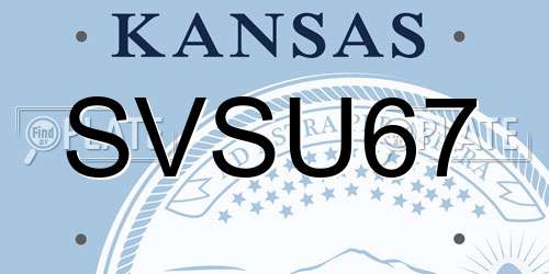 SVSU67 Kansas License Plate