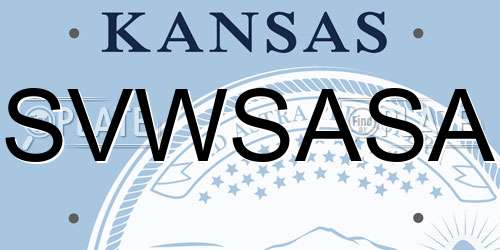 SVWSASA Kansas License Plate