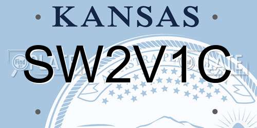 SW2V1C Kansas License Plate