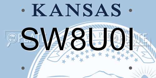 SW8U0I Kansas License Plate