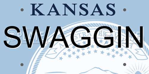 SWAGGIN Kansas License Plate