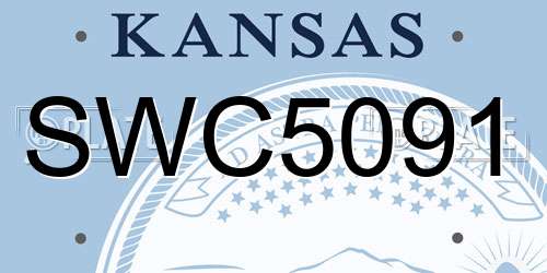 SWC5091 Kansas License Plate