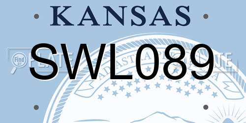 SWL089 Kansas License Plate