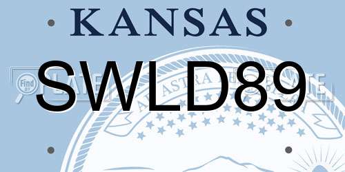 SWLD89 Kansas License Plate