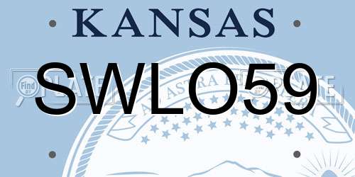SWLO59 Kansas License Plate