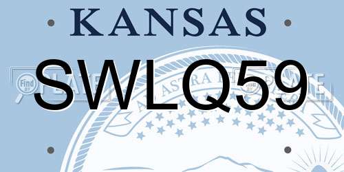SWLQ59 Kansas License Plate