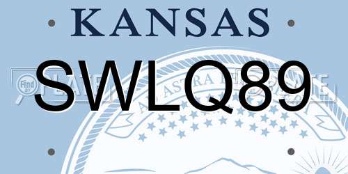 SWLQ89 Kansas License Plate