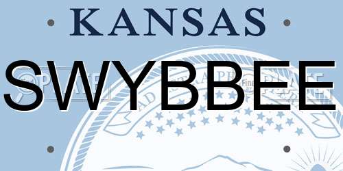 SWYBBEE Kansas License Plate