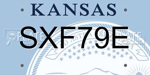 SXF79E Kansas License Plate