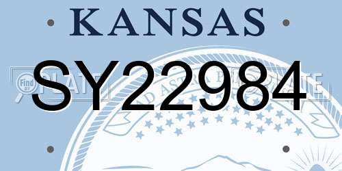 SY22984 Kansas License Plate