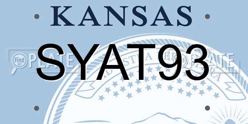 SYAT93 Kansas License Plate