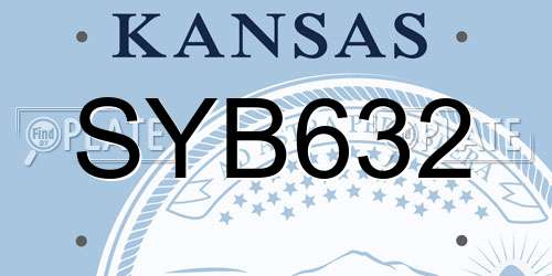 SYB632 Kansas License Plate