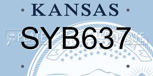 SYB637 Kansas License Plate