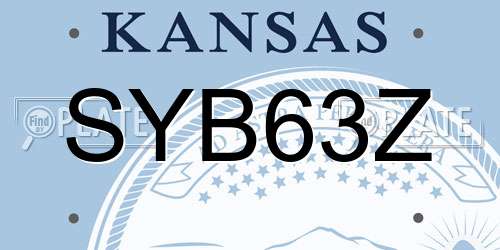 SYB63Z Kansas License Plate
