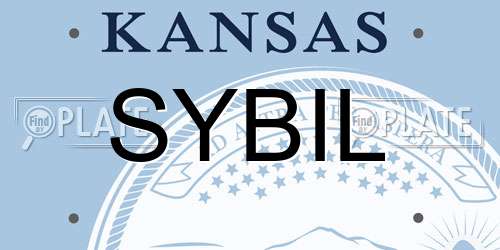 SYBIL Kansas License Plate