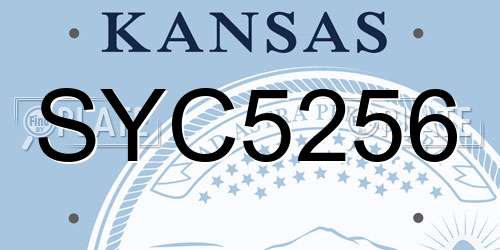 SYC5256 Kansas License Plate