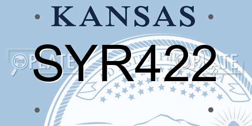 SYR422 Kansas License Plate