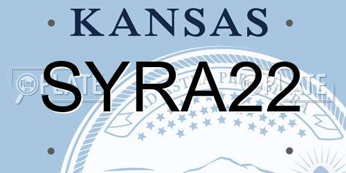 SYRA22 Kansas License Plate
